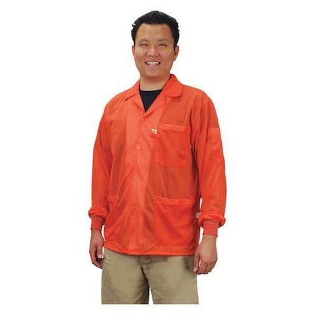DESCO Jacket Smock,Cuffs,Orange,XL