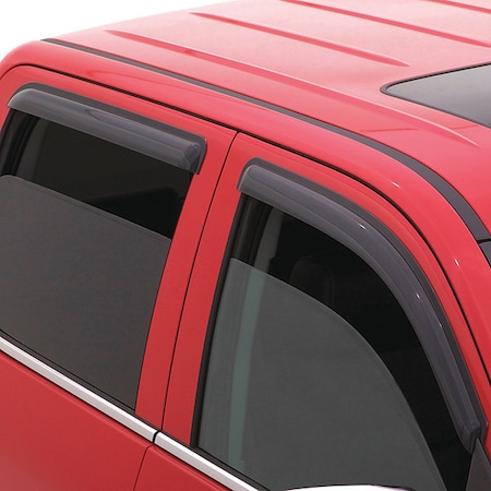 AVS Air Deflector,1-7/8& H x 3& W,Black