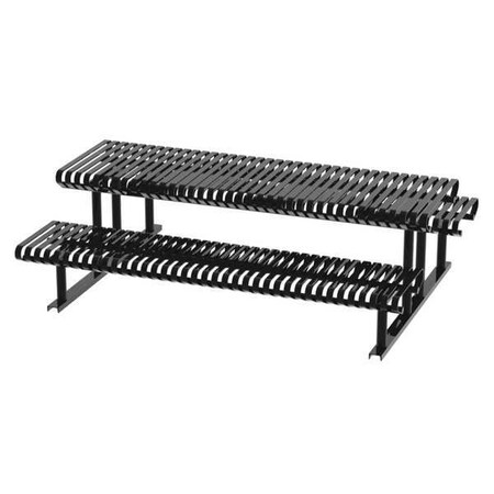 THOMAS STEELE Picnic Table,94 in L,Black