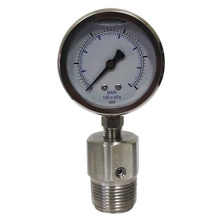 KODIAK CONTROLS Pressure Gauge,1 in. MNPT,0 to 160 psi