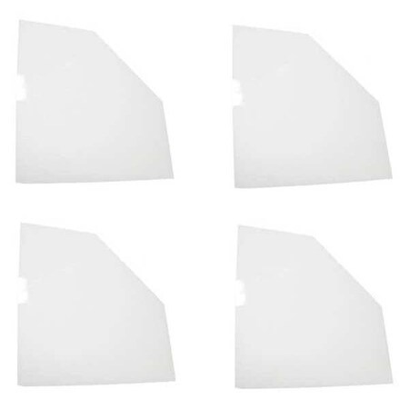 MIRREDGE Corner Plates,White,3 in W,PK4