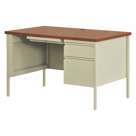 HIRSH Office Desk,29 1/2 in H,Oak/Putty