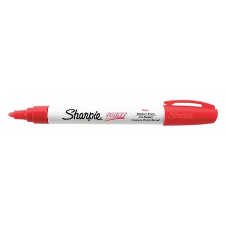 SHARPIE Paint Marker;Medium Point;Red;PK12
