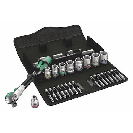 WERA Skt Wrch St, Chrm, 6Pt, 8 - 19 mm