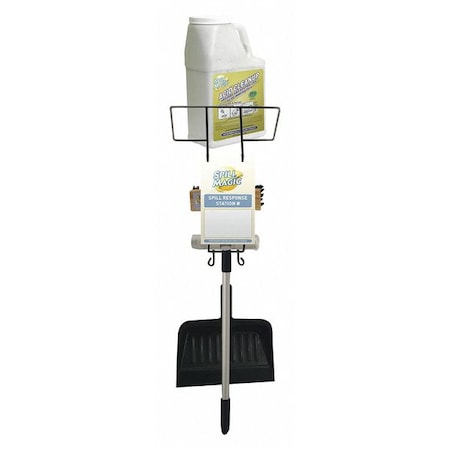 SPILL MAGIC Spill Response Station Kit;Blk;7-3/4" L