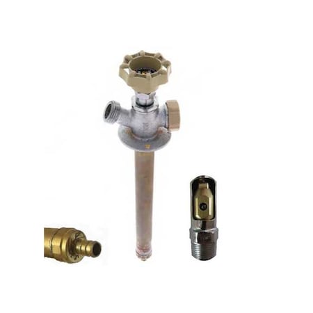 QUARTER BALL Frost Proof Sillcock,PEX,12 in. L