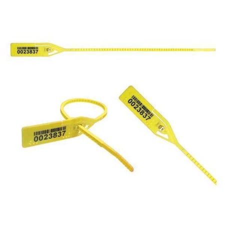 ELC SECURITY PRODUCTS Pull-Tight Seals;Yellow;Unfinished;PK250