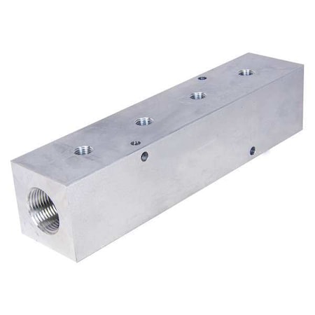 PNEUMADYNE Manifold,Aluminum,4Outlets,9.75&L