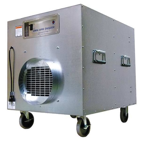 OMNITEC DESIGN Industrial Air Scrub,2000cfm,3Speed,SLVR