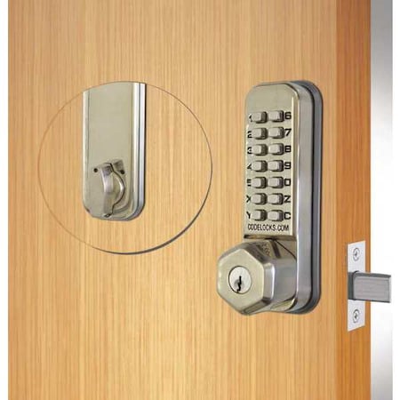CODELOCKS Mechanical Lockset,Stainless Steel,Knob