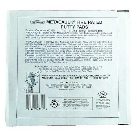 METACAULK Fire Barrier Putty,Bar