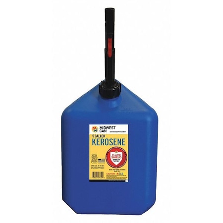 FLAME SHIELD Kerosene Can,5 gal.,Self,Blue,HDPE