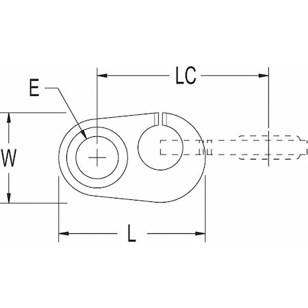 RONSTAN Rope Connector,Size Up to 1/4 In.