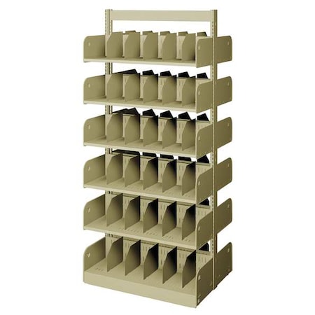 ESTEY Open-File Shelves,78& H,Champagne/Putty