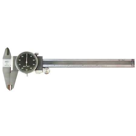 MAHR Dial Caliper,0-6 In,0.001 In Grad,Black