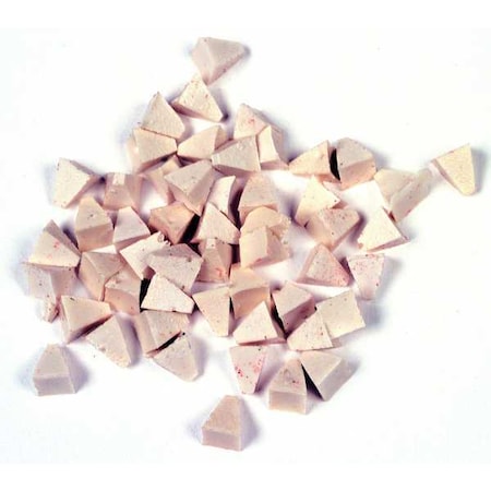 RAYTECH Plastic Media,Pyramid,White,1/4&