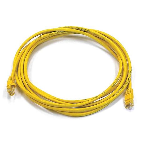 MONOPRICE Patch Cord;Cat 5e;Booted;Yellow;10 ft.
