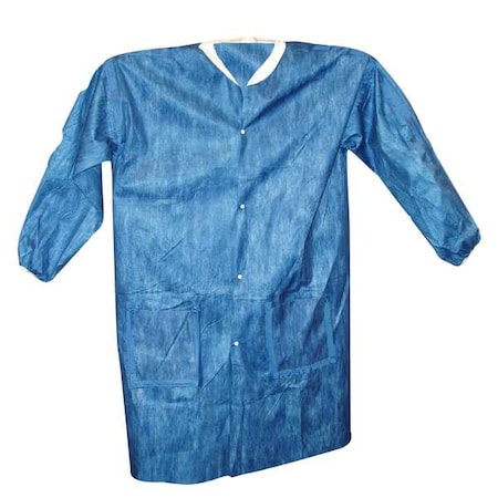 VIROGUARD Lab Coat,3XL,Blue,42-1/2 In. L,PK50
