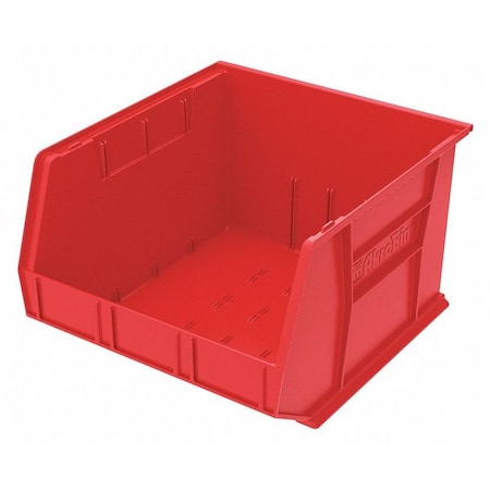 AKRO-MILS Hang and Stack Bin,Red,Plastic,11 in