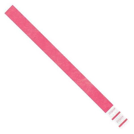 TYVEK Wristbands,3/4&x10&,Pnk,PK500