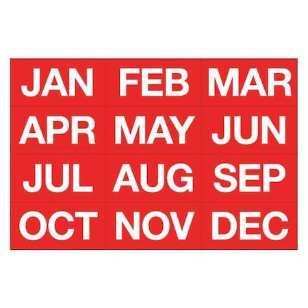MAGNA VISUAL Months of the Year,White/Red