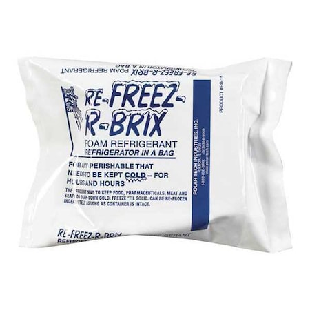RE-FREEZ-R-BRIX Cold Bricks,4 1/2x4x1 1/2&,PK12