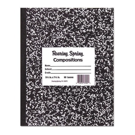ROARING SPRING Composition Book,100Sheet,Wide,Black