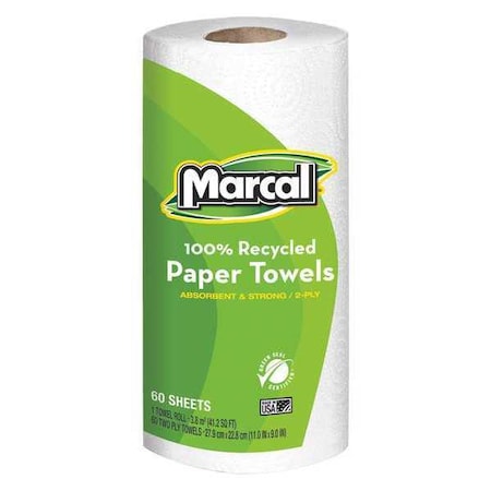 MARCAL Towel,2-Ply,60 Sheet/Roll,PK15