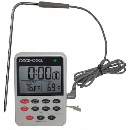 COOPER-ATKINS Digital Thermometer,LCD,Immersion Probe