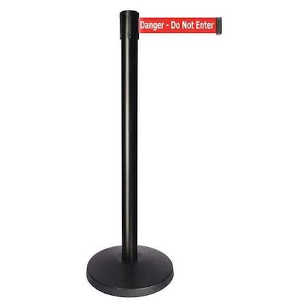 QUEUEWAY Barrier Post,Danger - Do Not Enter Msg