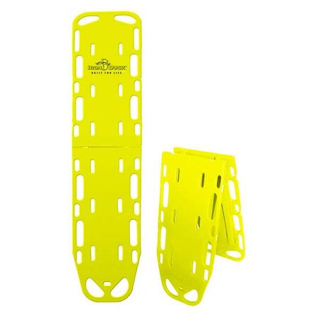 IRON DUCK Folding Backboard;500 lb;Yellow;72" L