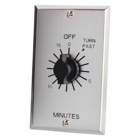 TORK Spring-Wound Timer, Silver, 125V AC