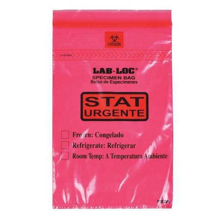 LK PACKAGING Transfer Bag;9 in L;6 in W;Red;PK1000