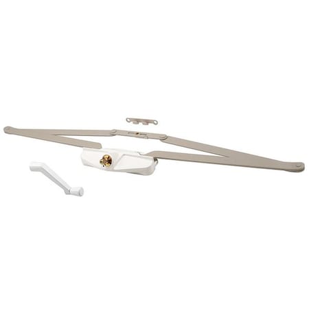 TRUE HARDWARE Window Operator,White,Zinc,21 1/2 in Arm