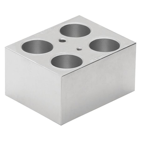LW SCIENTIFIC Heatblock,Aluminum,4& D,2& H