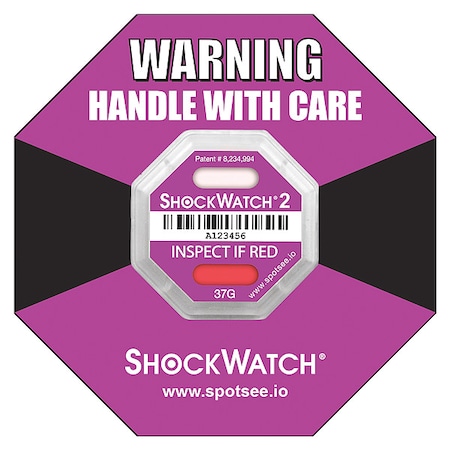 SHOCKWATCH G-Force Indicator Label;37G;PK50