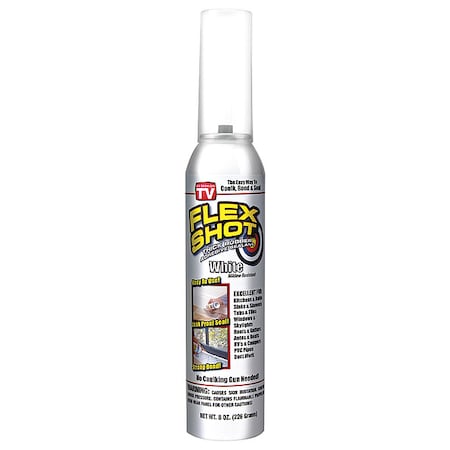 FLEX SEAL Leak Sealer;8 oz;Rubber Base;White