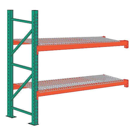 LYON Pallet Rack Add-On Unit,2 Shelves,Steel