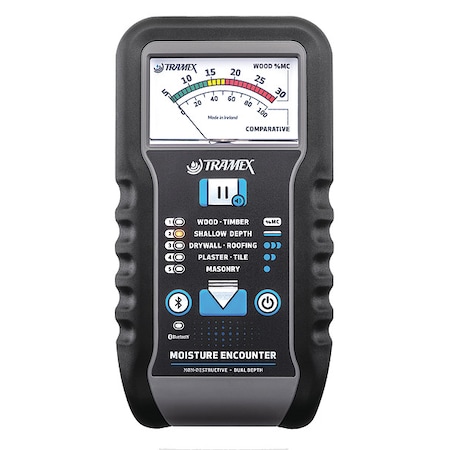 TRAMEX Moisture Meter, Pinless,  Depth