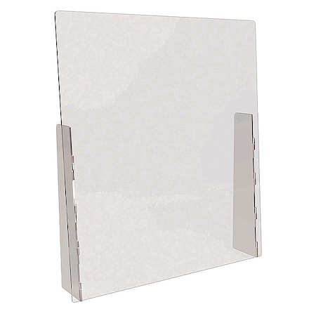DEFLECTO Sneeze Guard,Polycarbonate,Clear,PK2