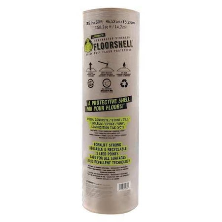 FLOORSHELL SurfaceProtector,HvyDutyFloor,38&x50 ft.