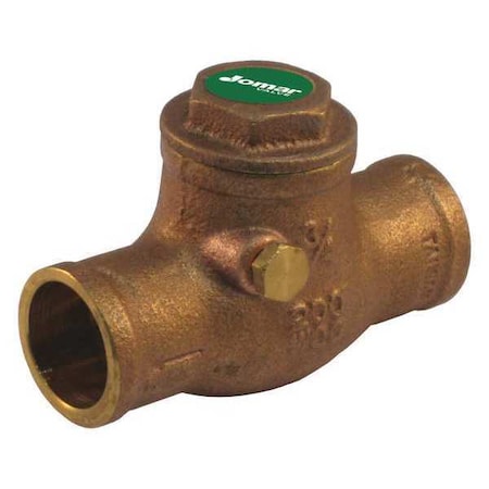JOMAR VALVE LF Brass Horizontal Check,CXC,2