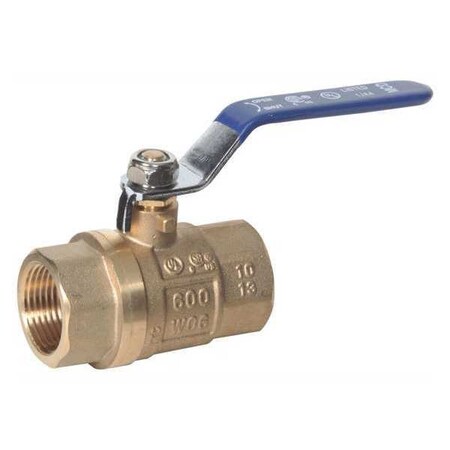 MIDWEST CONTROL Brass Ball Valve,1-1/2& FPT,600 CWP