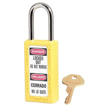 MASTER LOCK Lockout Padlock,KA,Yellow,3