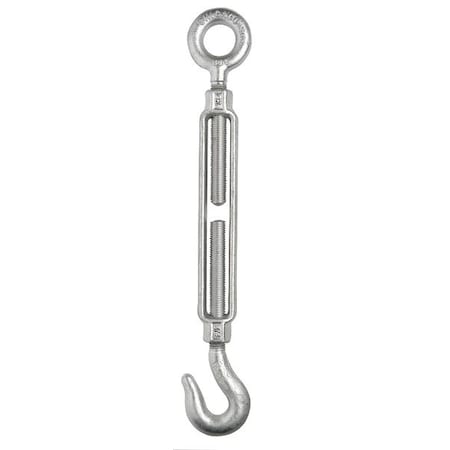 CHICAGO HARDWARE Turnbuckle;Hook & Eye;Galv;3/8 x 6 In