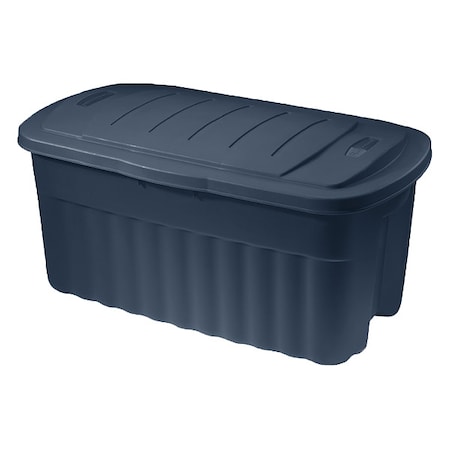 RUBBERMAID StgeTote,DkIndigoMetallic,Solid,Lin LDPE