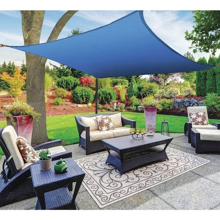 JAYDEE BOEN Sail Canopy,Square,Blue,18ftX18ft