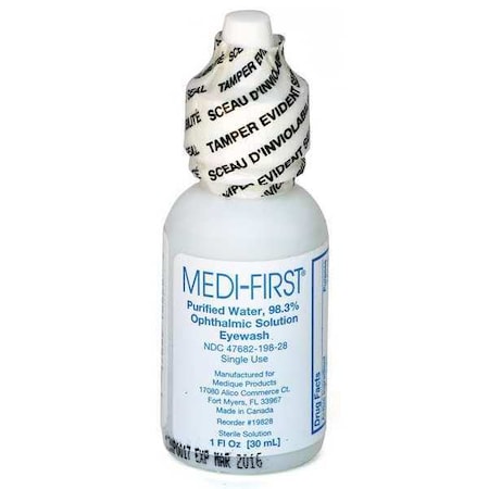 MEDI-FIRST Eye Wash,1oz. Sterile Buffered Solution