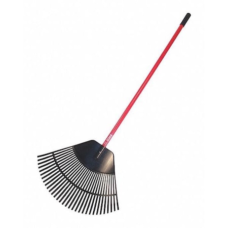 BULLY TOOLS Leaf Rake,Poly,30&,Fiberglass Handle