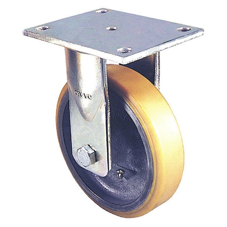 REVVO Rigid Caster With Poly On Cast Iron Whee